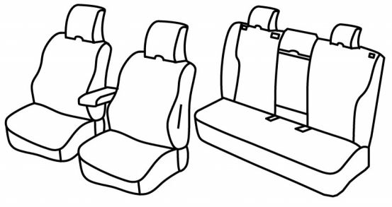 presvlake za sjedala odgovaraju za Volvo V70, 2007>2016 - 5 vrata