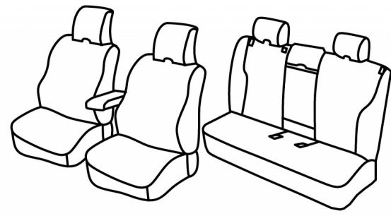 seat covers compatible for Volvo XC60, 2008>2017 - 5 door